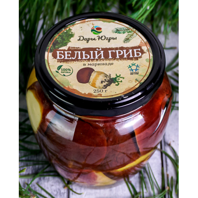 Маринованные белые грибы (цельные)
