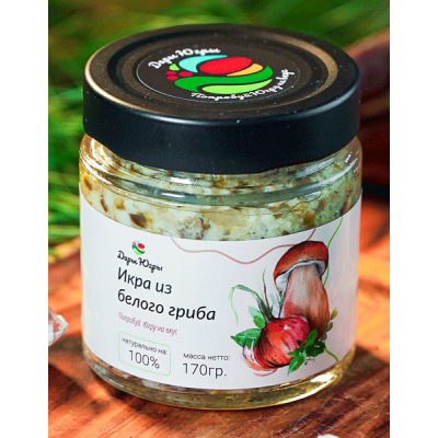Икра из белых боровых грибов