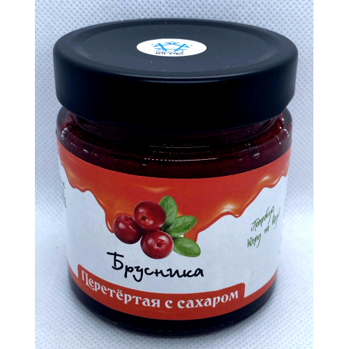 Брусника лесная перетертая с сахаром