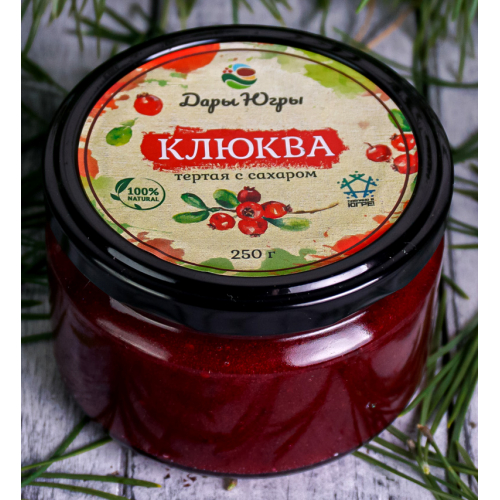 Клюква тертая с сахаром