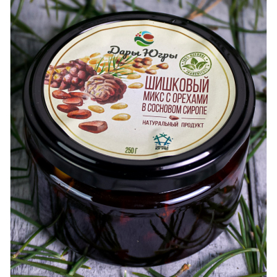 Шишковый микс с кедровыми орехами в сосновом сиропе