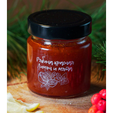 Джем - рябина красная, лимон и мята