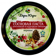 Сосновая паста с брусникой и кедровым орехом