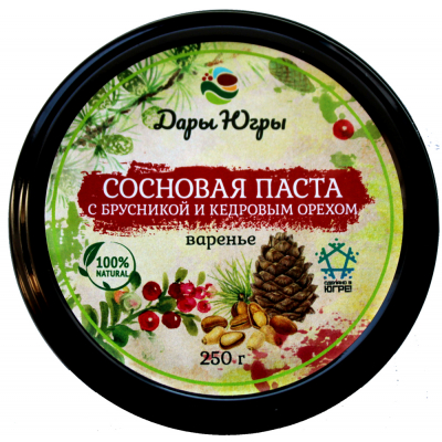 Сосновая паста с брусникой и кедровым орехом